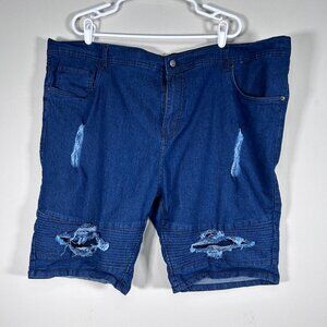 Steve Jeans Denim Shorts Men's 48 Blue Distressed Pockets Casual Travel